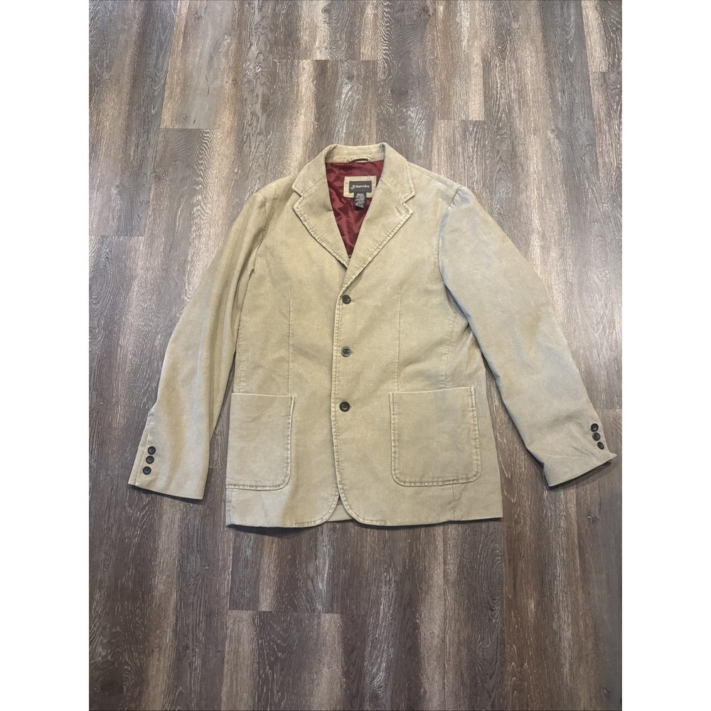 St John's Bay Men's Medium Corduroy Blazer Sport Coat Tan